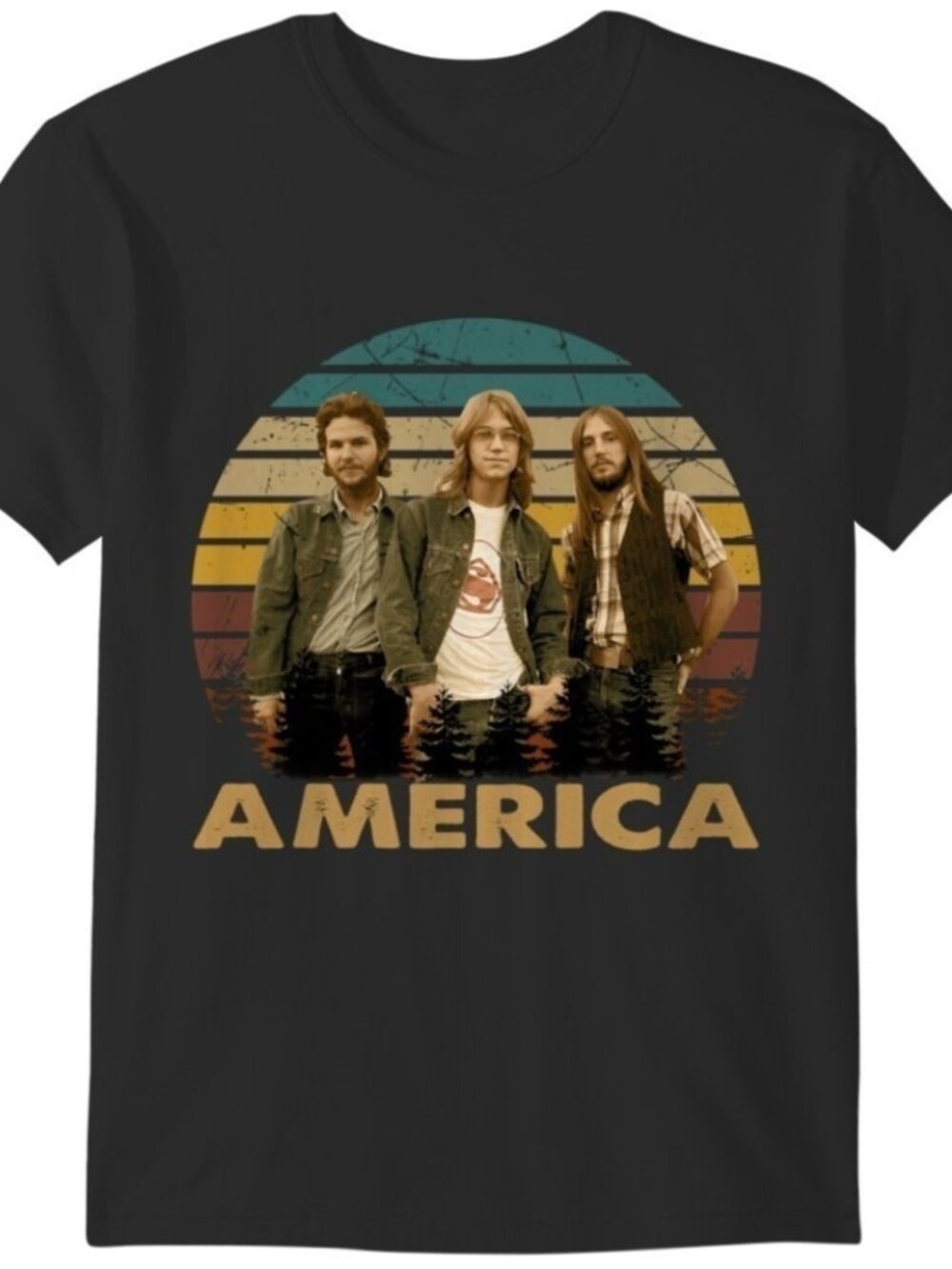 America Band Classic Rock Music Retro Fan T-Shirt
